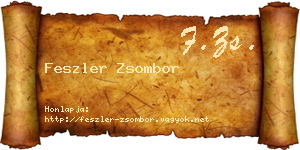 Feszler Zsombor névjegykártya