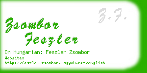zsombor feszler business card